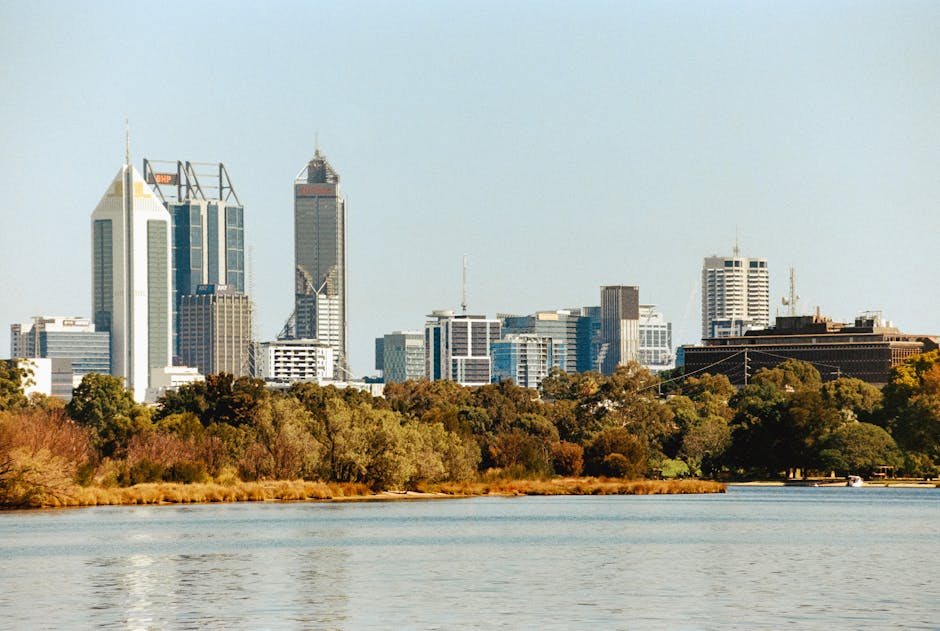 Skyline de Perth, Western Australia — eSIM y conexión en WA