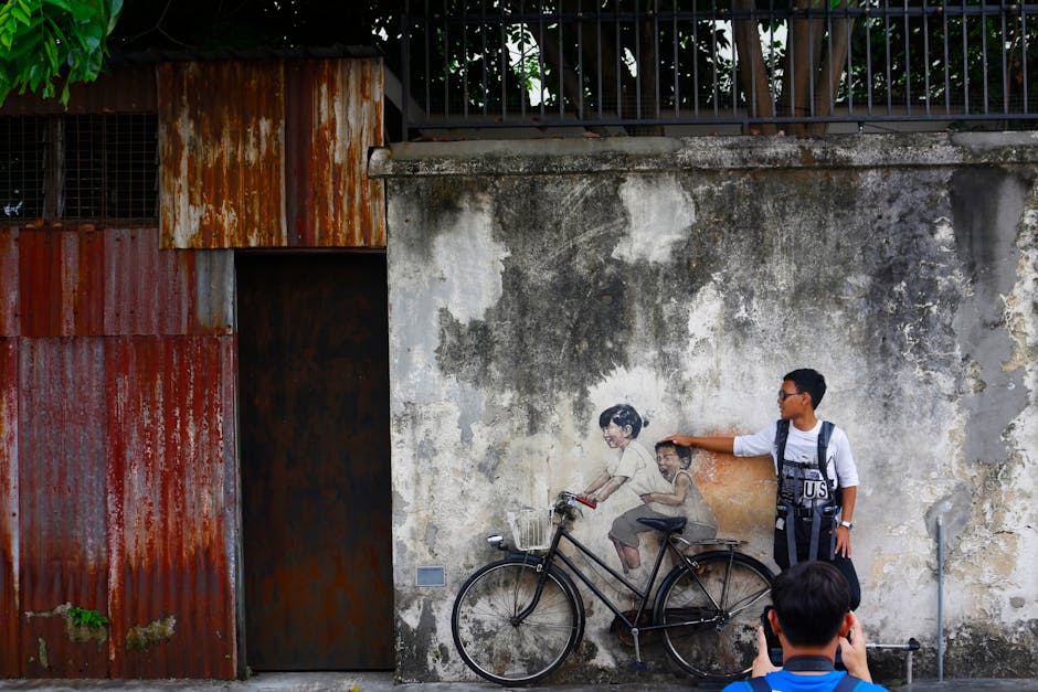 Arte callejero de Penang, Georgetown, Malasia — la mejor eSIM para tu ruta