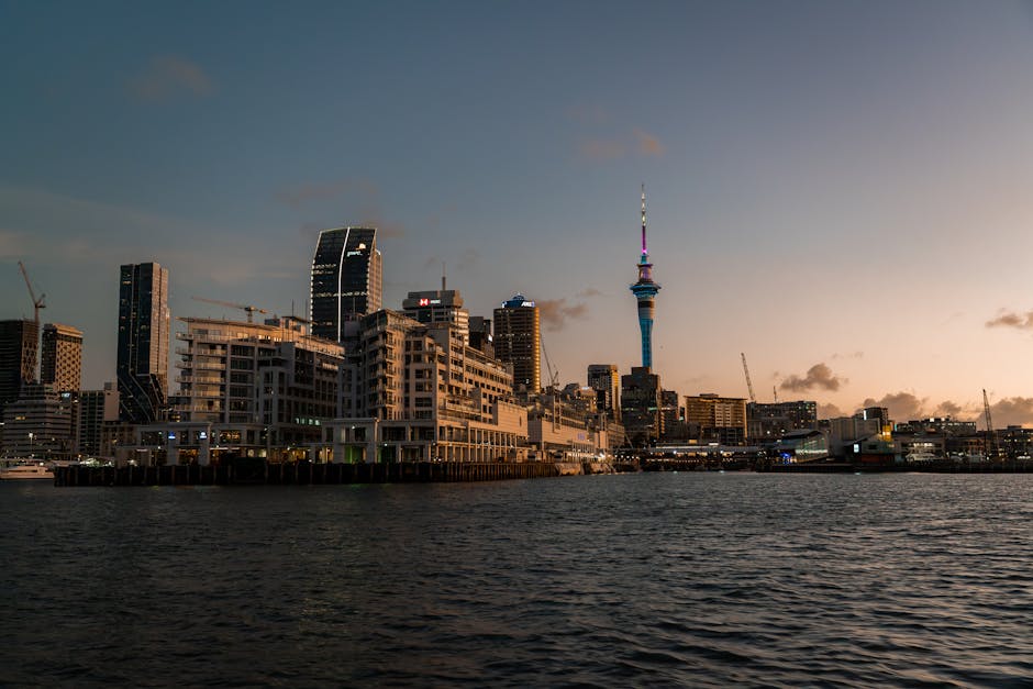 Horizonte de Auckland, Nueva Zelanda — compra una eSIM antes de tu viaje