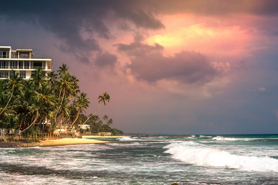 Playa tropical de Sri Lanka — eSIM y conexión en la costa